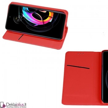 Telone atverčiamas dėklas - raudonas (telefonui Motorola Edge 20 Lite) Telone atverčiamas dėklas - raudonas (telefonui Motorola Edge 20 Lite)